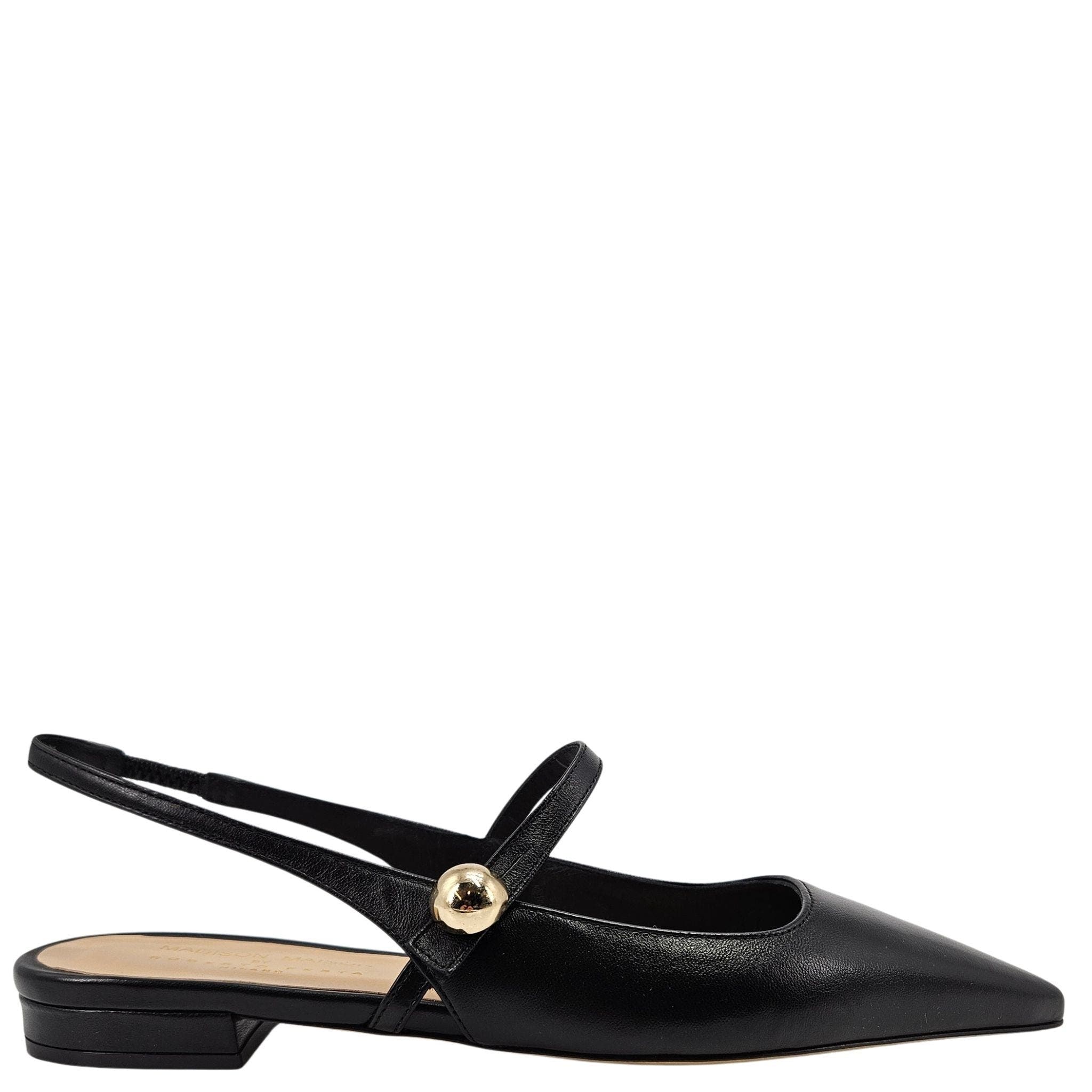 Madison Maison Binta Flat Slingback, Main, color, Black