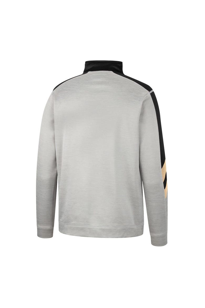 Men's Colosseum Gray/Black Army Black Knights Bushwood Fleece Quarter-Zip Jacket, Alternate, color, Gray