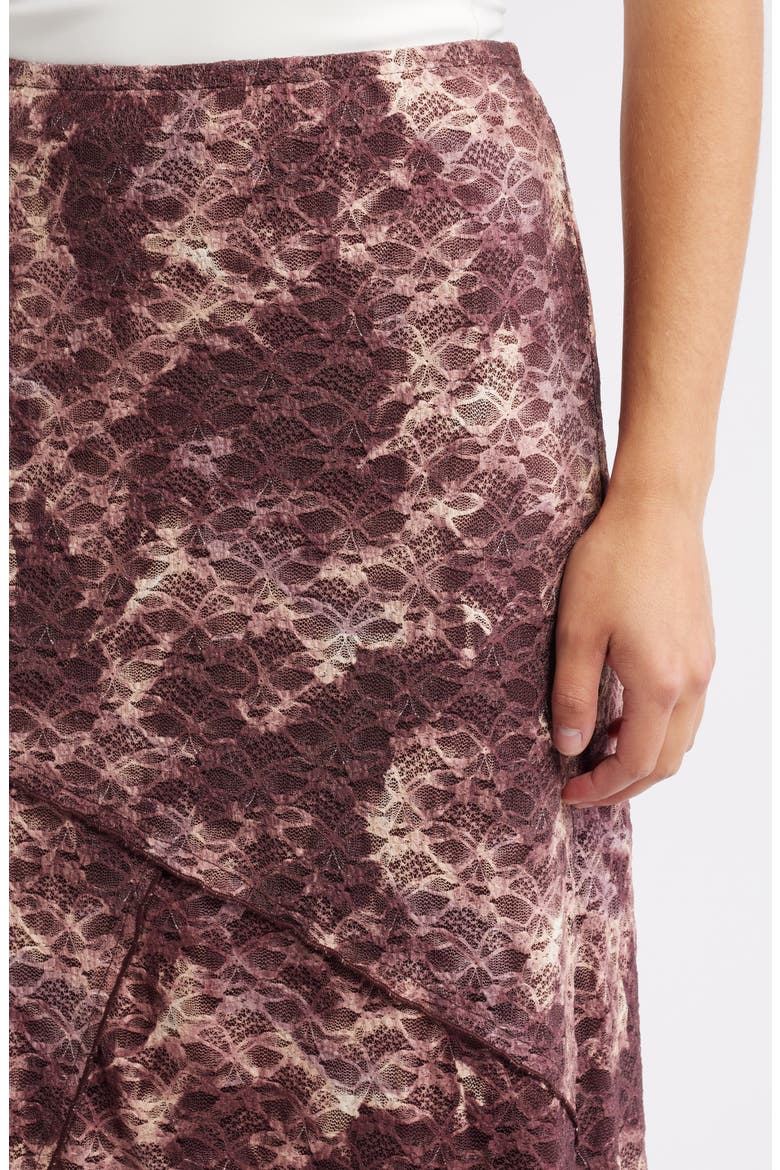 Lace A-Line Maxi Skirt, Alternate, color, PLUM CHAMPAGNE