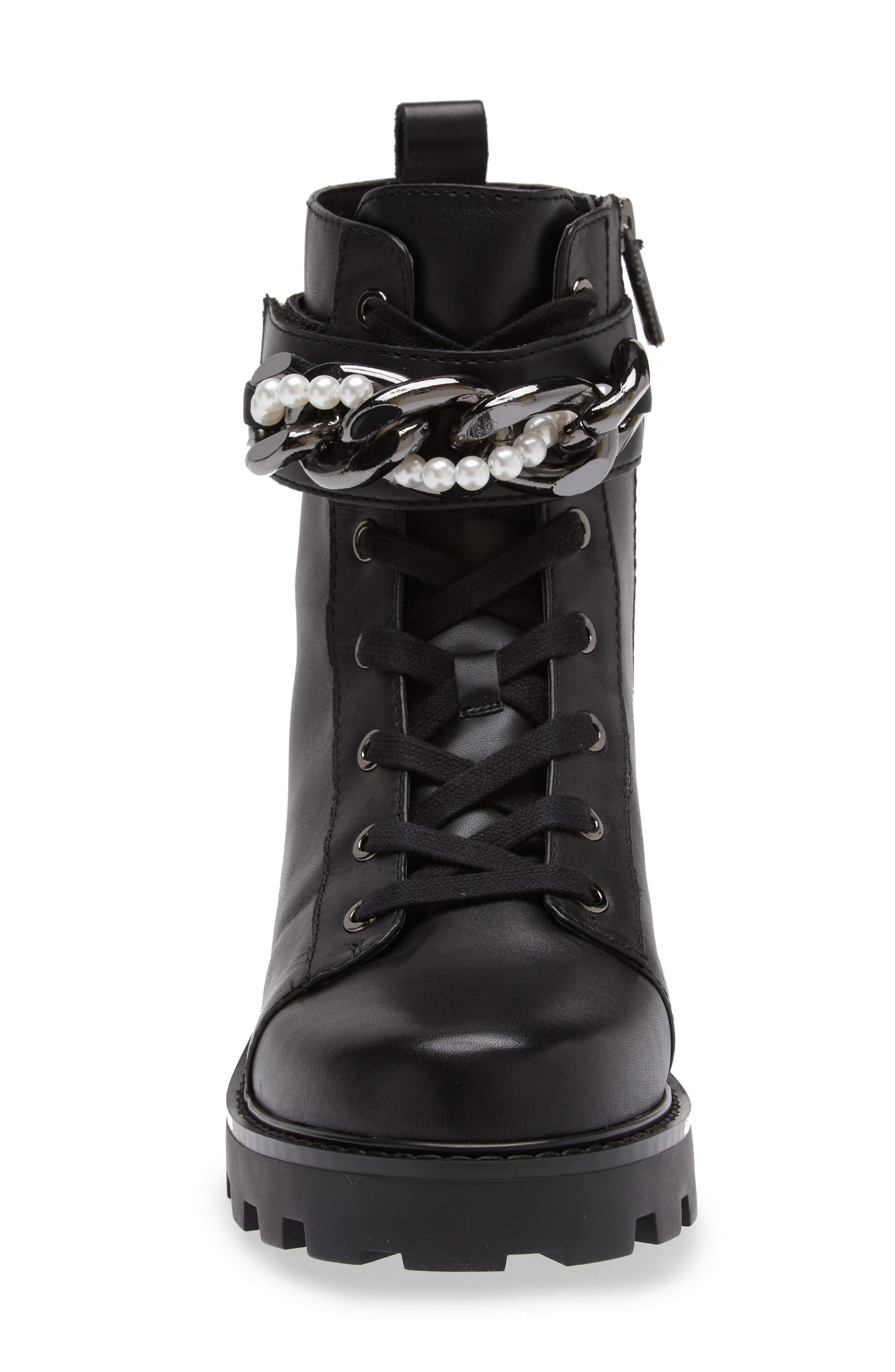 KARL LAGERFELD PARIS Maxi Chain Lug Sole Boot, Alternate, color, 