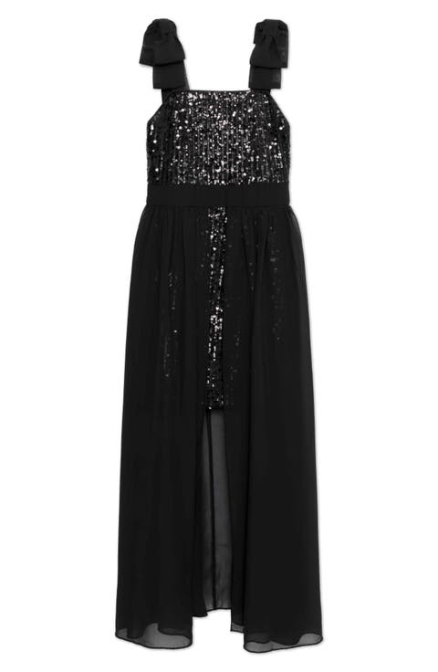 Kids' Sequin Bow Shoulder Dress (Big Kid)