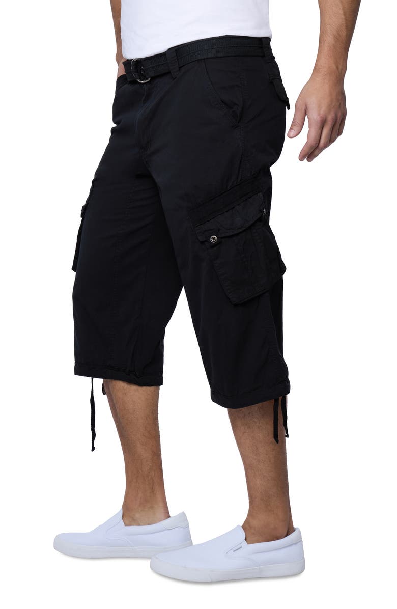 XRAY Belted Cargo Shorts, Alternate, color, Black