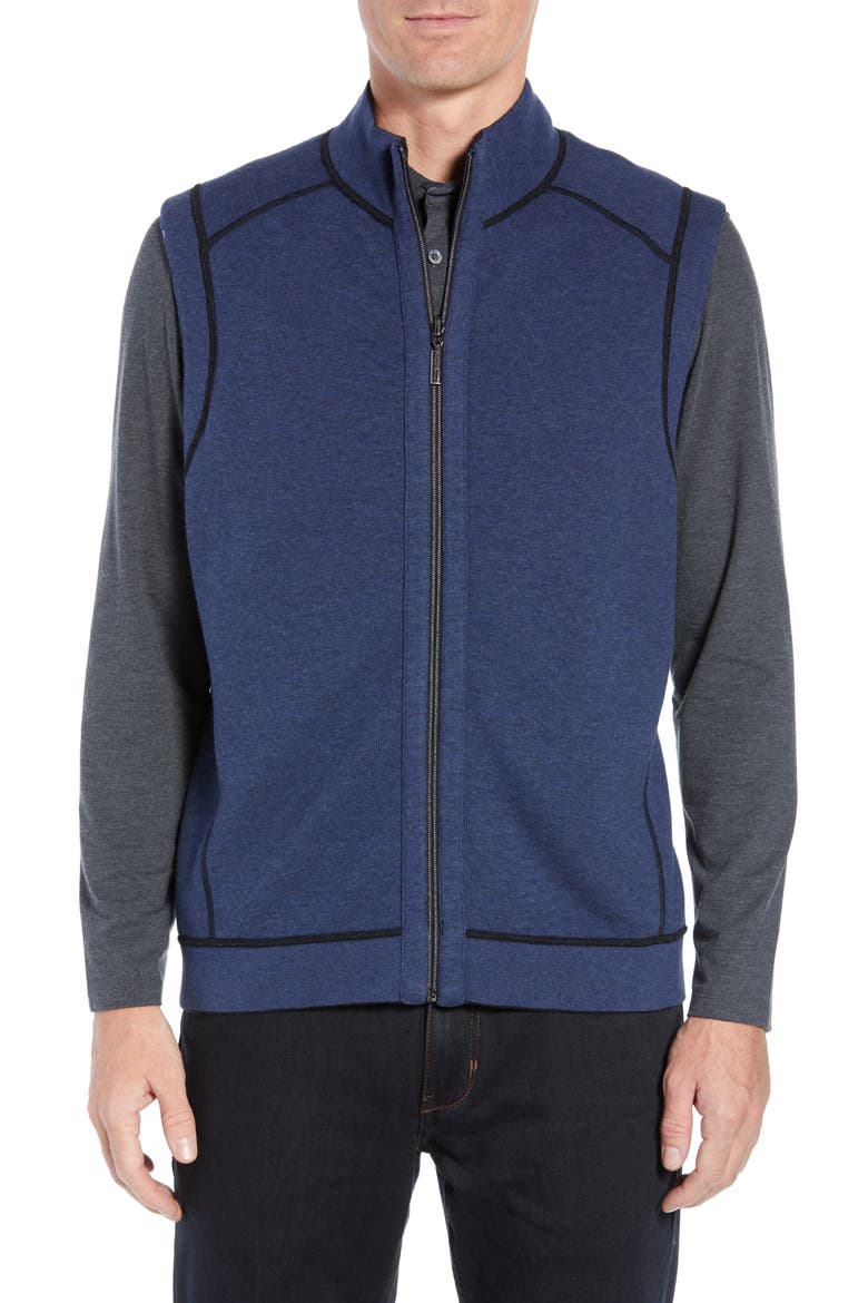 Flip Side Reversible Zip Vest, Alternate, color, AFTER DARK