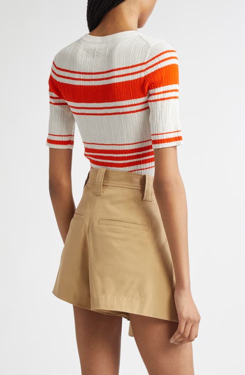 A.l.c . Jack Stripe Cotton Blend Knit Top In Multi