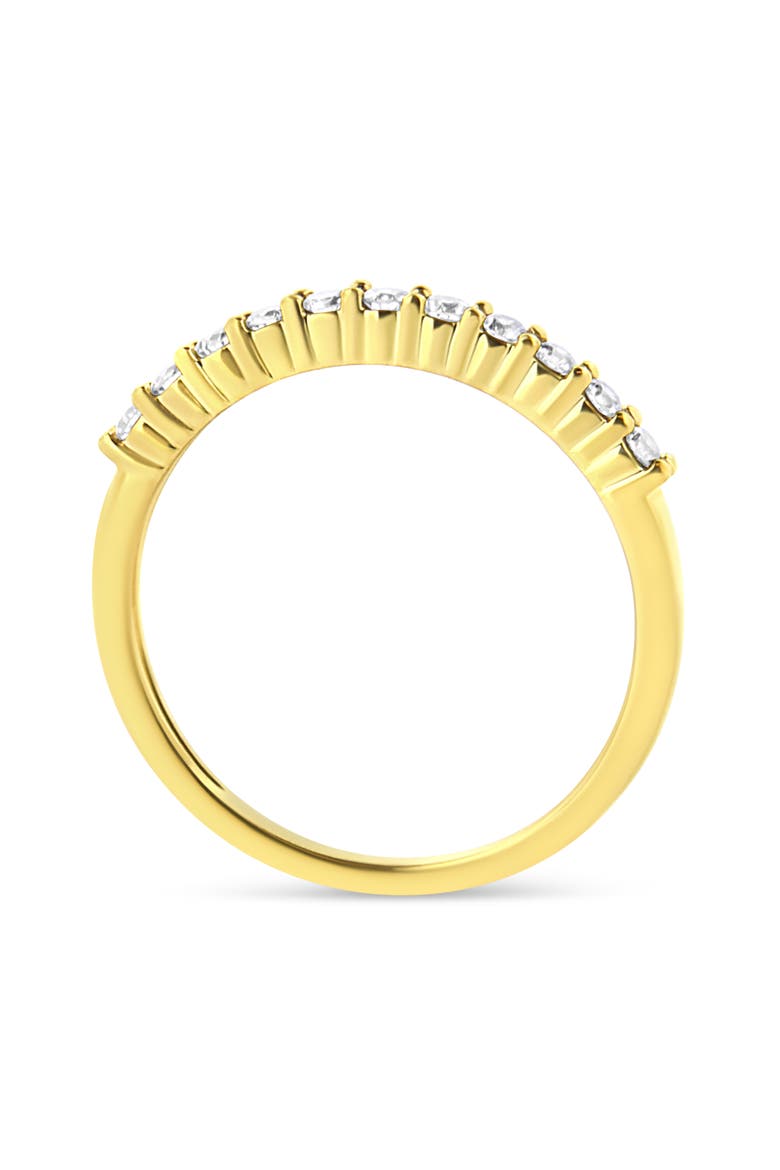 IGI Certified 1/4 Cttw Diamond 10K Gold Fluted Band Style Ring, Alternate, color, Yellow Gold