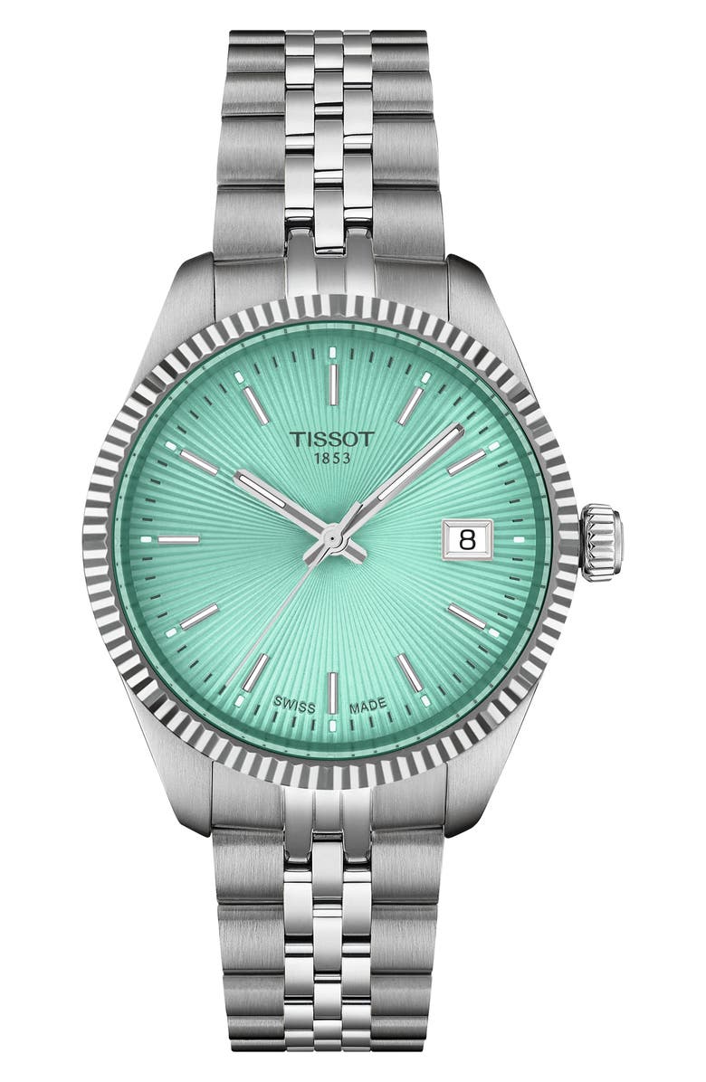 Tissot Ballade Bracelet Watch, 34mm, Main, color, Green