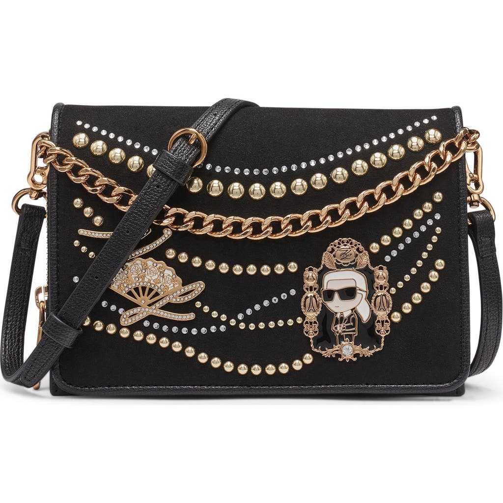 Karl Lagerfeld Paris Lourdes Crossbody In Black