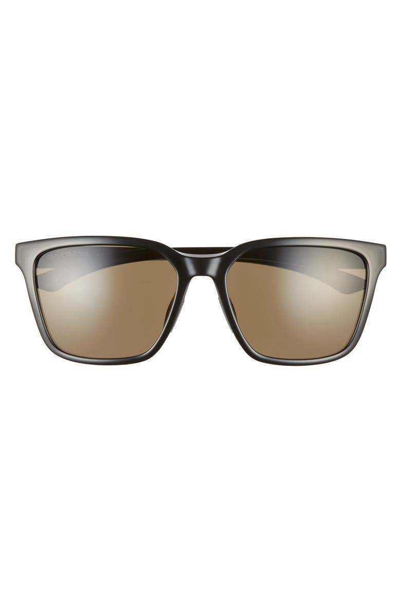 Shoutout 57mm ChromaPop™ Polarized Square Sunglasses, Alternate, color, BLACK/ GRAY GREEN