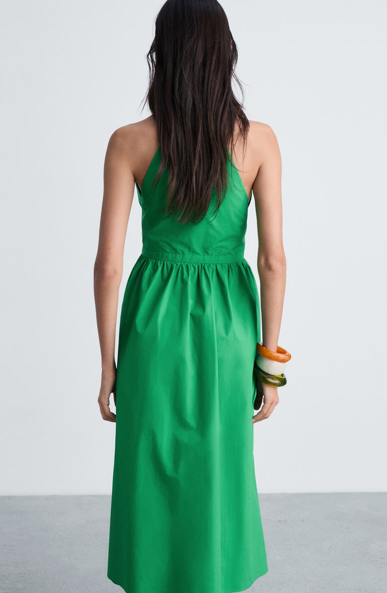 MANGO Tie Waist Sleeveless Maxi Dress, Alternate, color, 