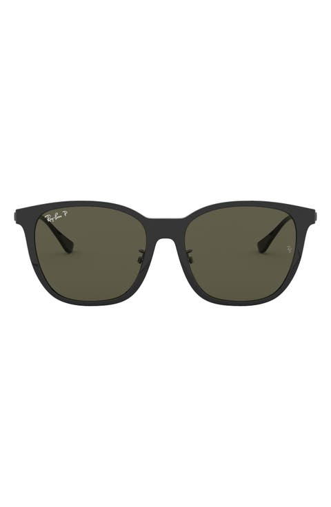 55mm Polarized Square Sunglasses