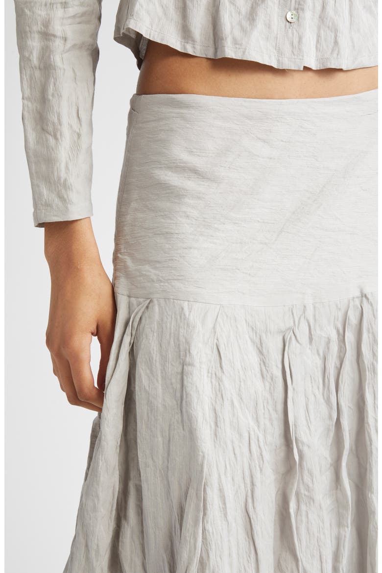 Sluto Crinkled Skirt, Alternate, color, GREY