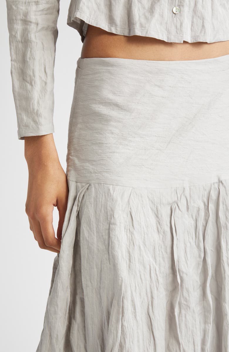 Paloma Wool Sluto Crinkled Skirt, Alternate, color, Grey