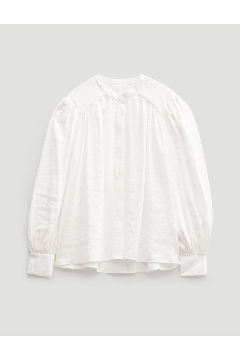 Puff Sleeve Blouse, Alternate, color, Ecru White