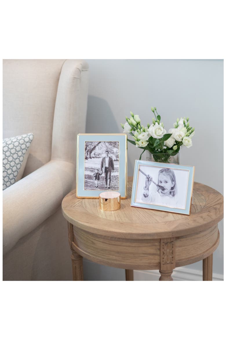Powder Blue Enamel Picture Frame, Alternate, color, BLUE
