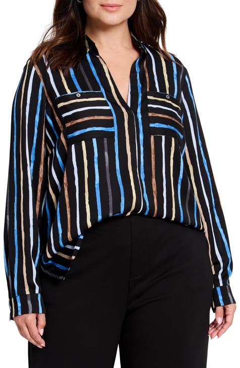 Open the Windows Stripe Pullover Top main image 1