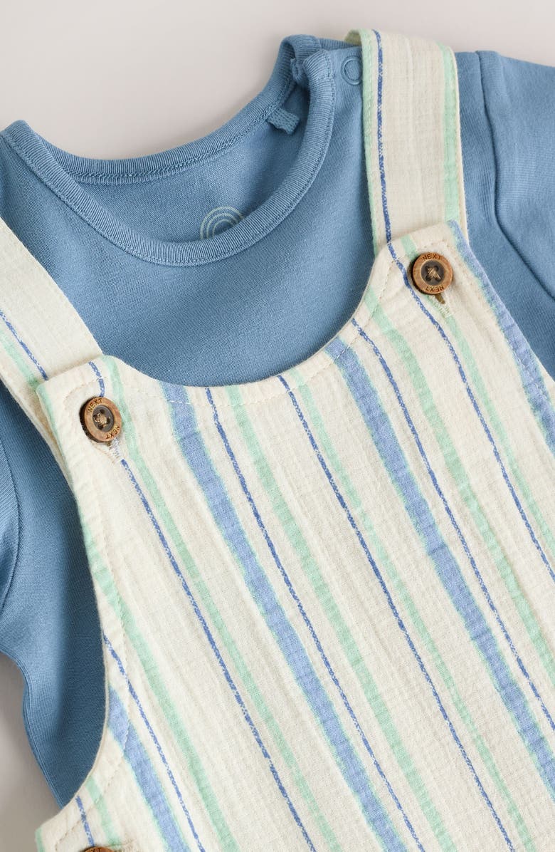 NEXT Stripe Romper & Bodysuit Set, Alternate, color, Blue