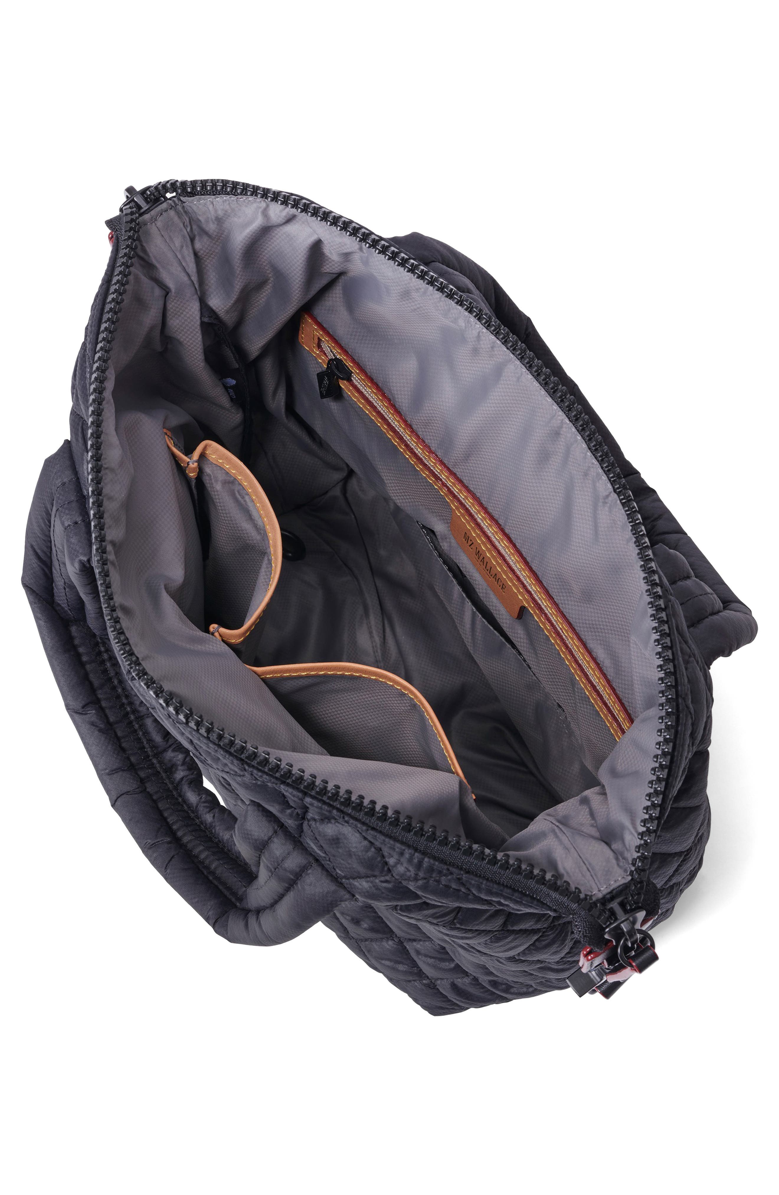 MZ Wallace Small Sutton Deluxe Quilted Crossbody Bag, Alternate, color, Black