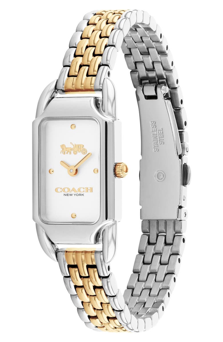 COACH Cadie Bracelet Watch, 17.5mm x 28.5mm, Main, color, Silver White