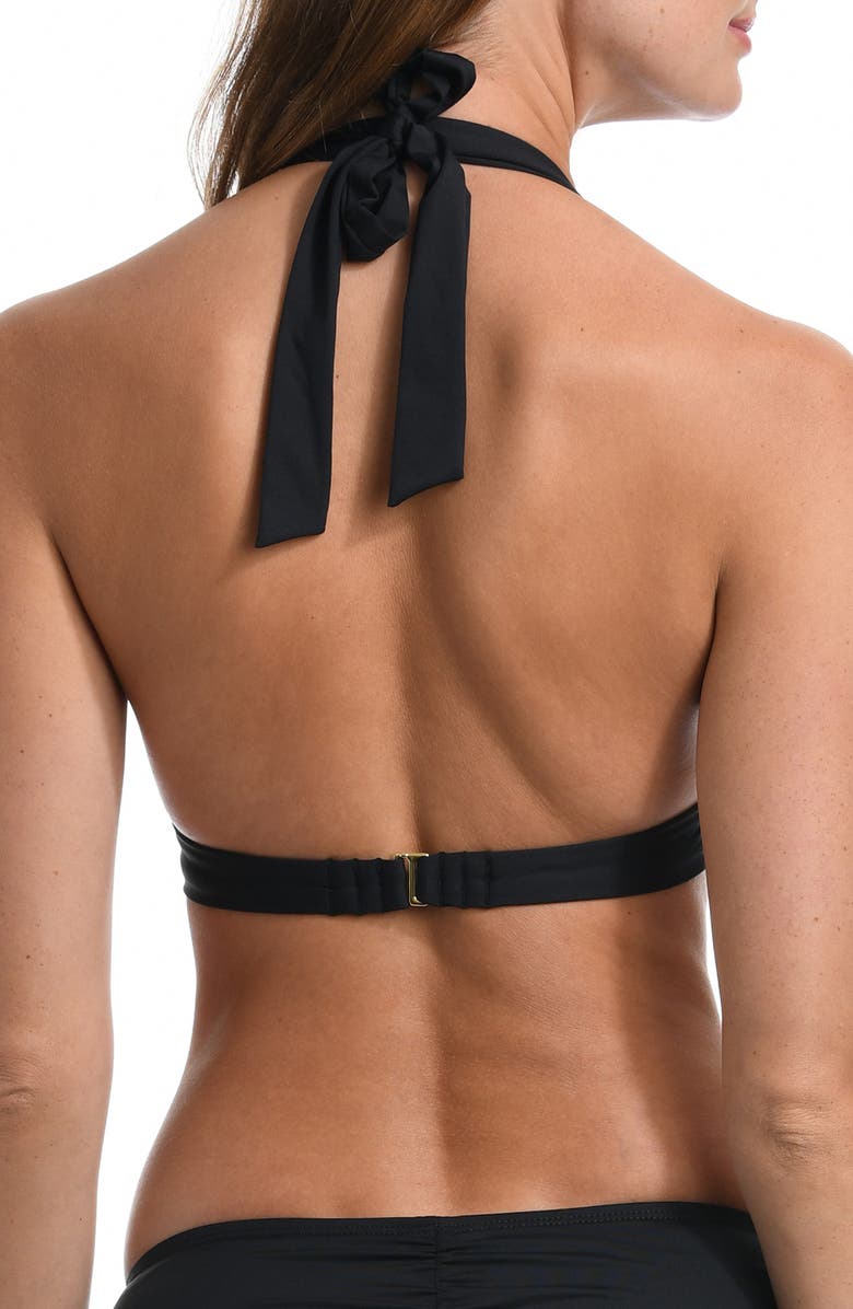 La Blanca Island Goddess Shirred Strap Bikini Top, Alternate, color,