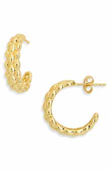 ARGENTO VIVO Pinecone Textured Hoop Earrings