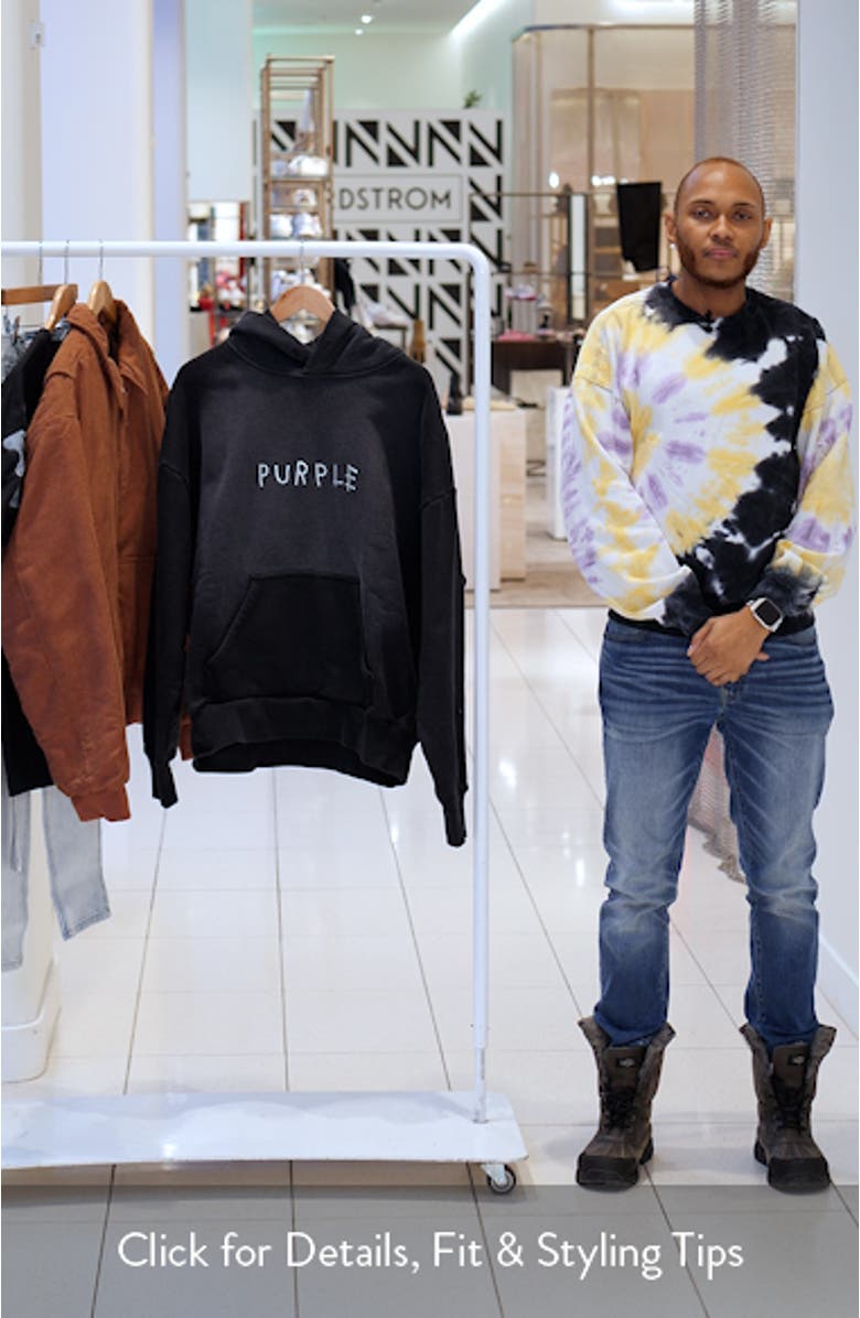 Oversize Studded Logo Heavyweight Fleece Hoodie, sales video thumbnail