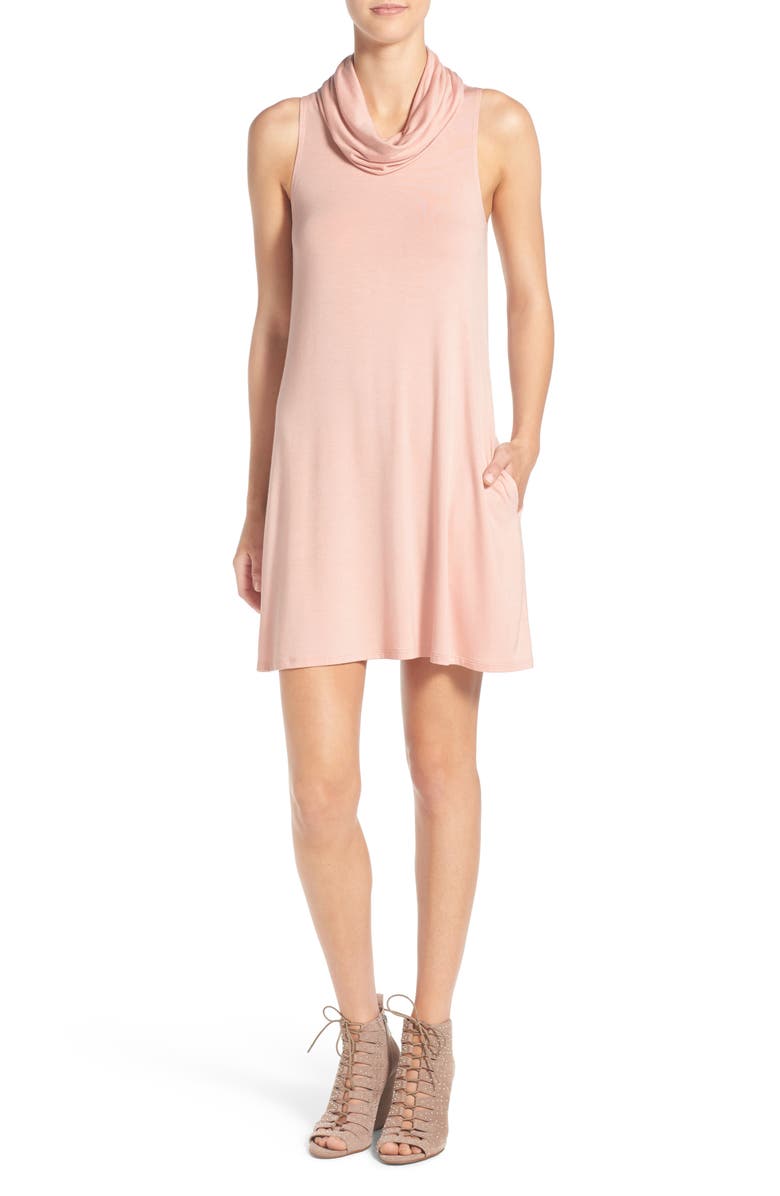 Socialite Cowl Neck Shift Dress, Alternate, color,
