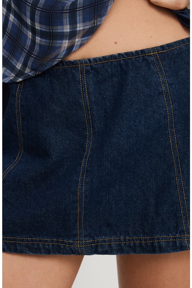 Lemoni Denim Skort, Alternate, color, BLUE