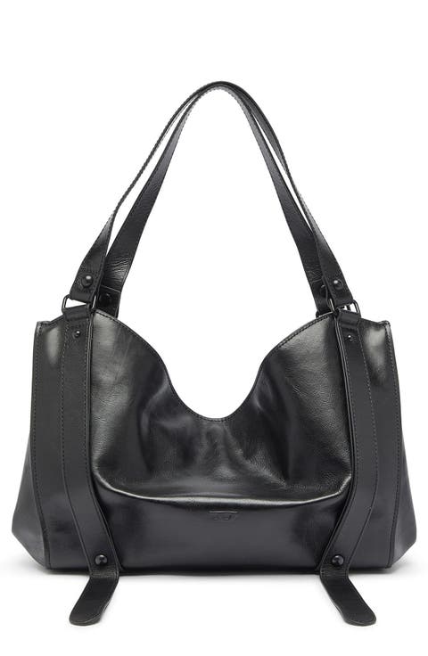 D-One Leather Top Handle Bag