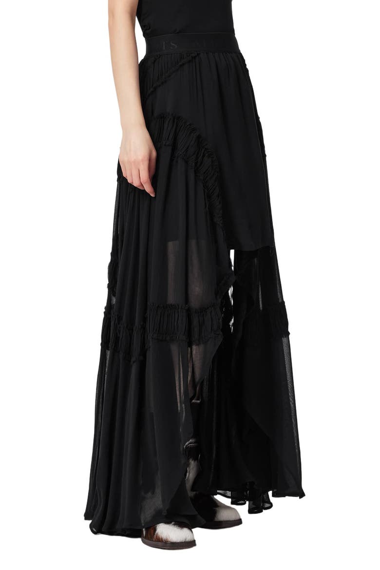 Dorina High Low Skirt, Alternate, color, BLACK