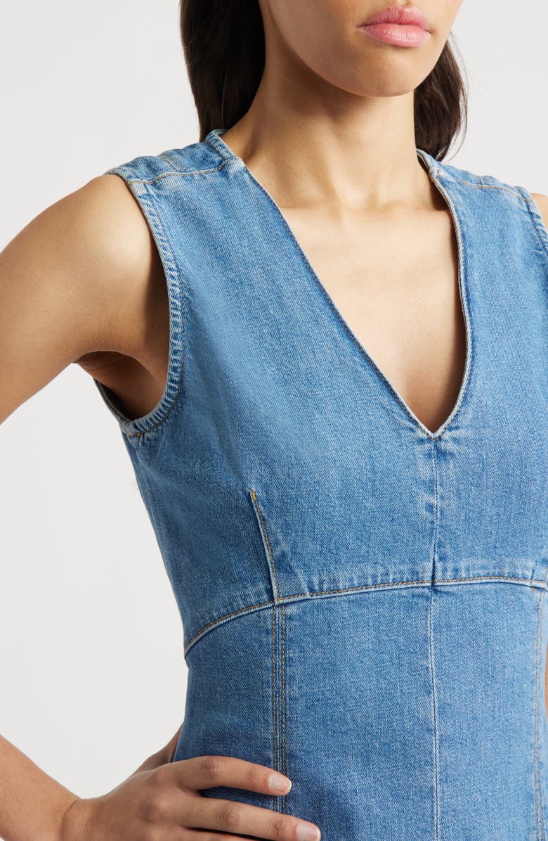 Rails Serra Pleated Denim Minidress, Alternate, color, 