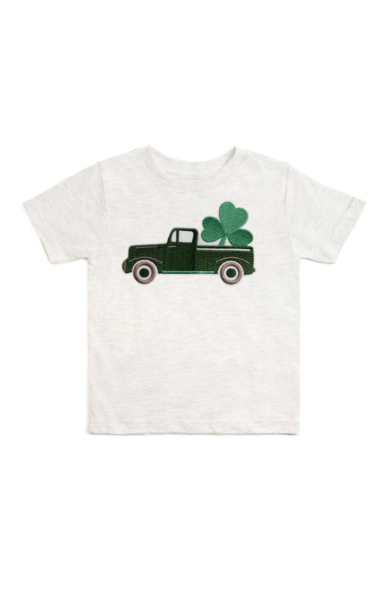 Sweet Wink Shamrock Truck Patch St. Patrick's Day Short Sleeve T-Shirt, Main, color, Ash