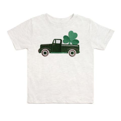 Shamrock Truck Patch St. Patrick's Day Short Sleeve T-Shirt (Baby, Toddler & Little Kid)