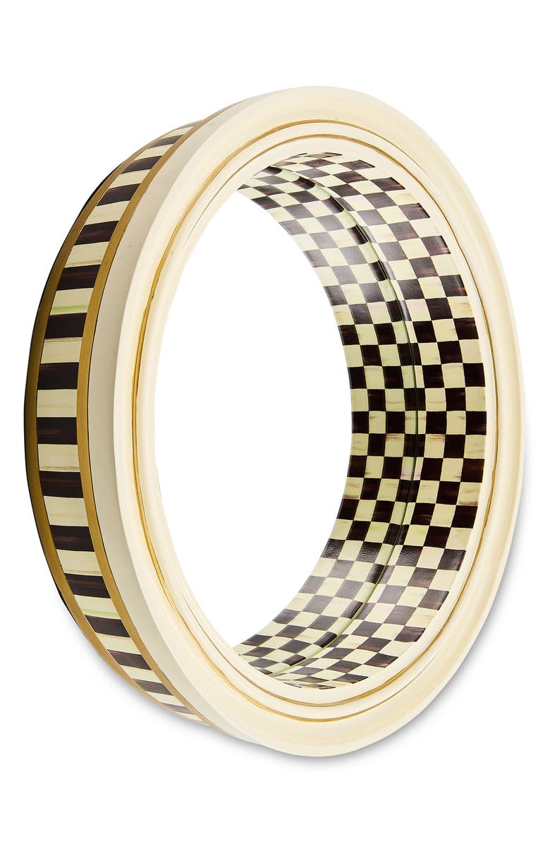 MACKENZIE CHILDS Courtly Check Illusion Small Wall Mirror, Alternate, color, Black