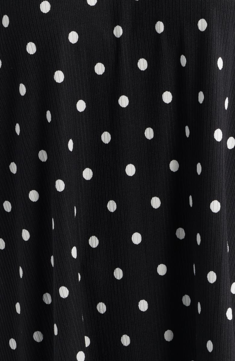 Dressed in Lala Lex Rib Oversize T-Shirt & High Waist Crop Pants Set, Alternate, color, Black