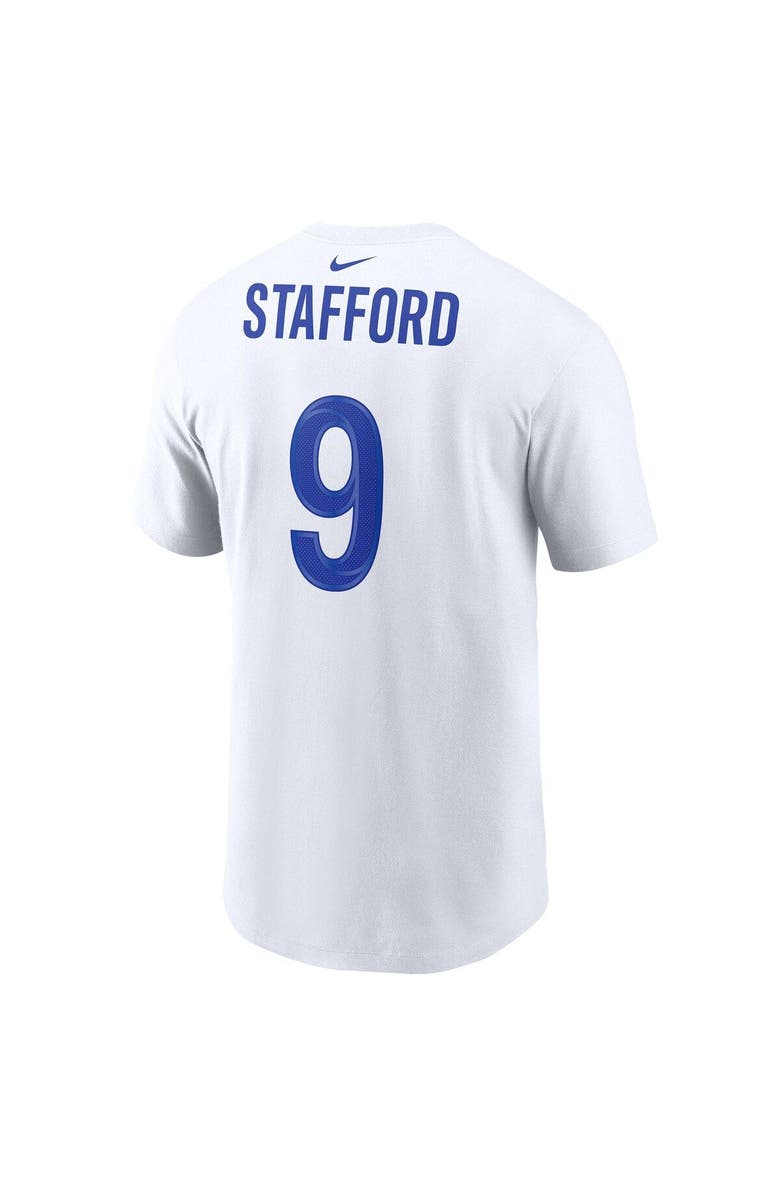 Nike Men's Nike Matthew Stafford White Los Angeles Rams Super Bowl LVI Player Name & Number T-Shirt, Alternate, color, 