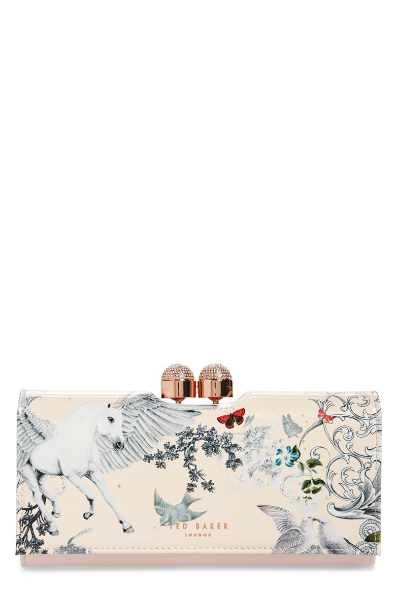 Maycie Enchant Leather Matinée Wallet, Main, color, PALE PINK