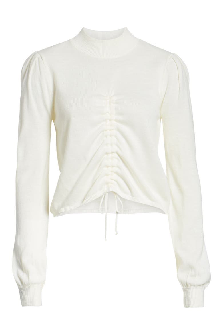 Chriselle Lim Madison Ruched Sweater (Nordstrom Exclusive), Alternate, color, IVORY