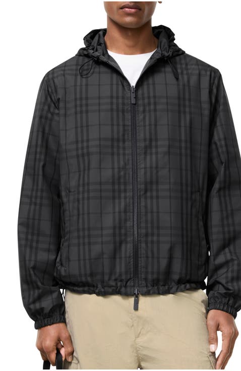 Reversible Check Hooded Jacket