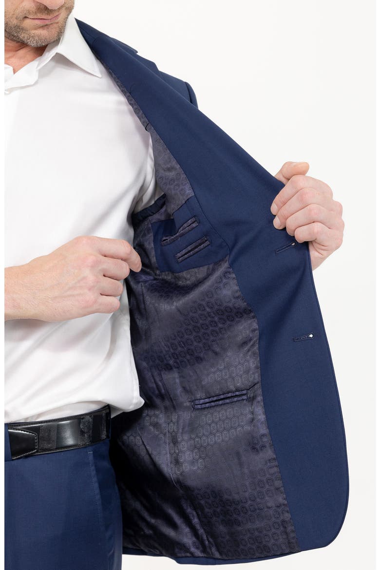 Solid Stretch Wool Suit, Alternate, color, ROYAL BLUE