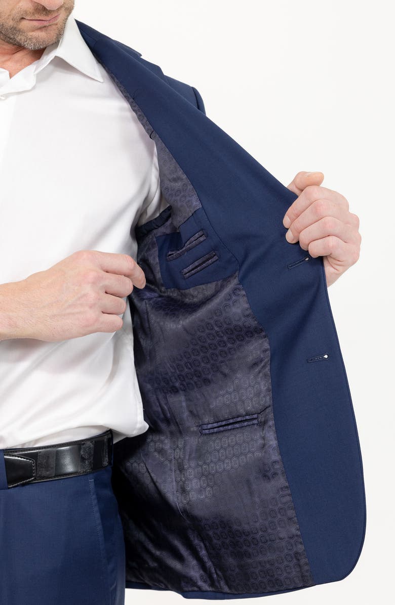 PINO BY PINOPORTE Solid Stretch Wool Suit, Alternate, color, Royal Blue