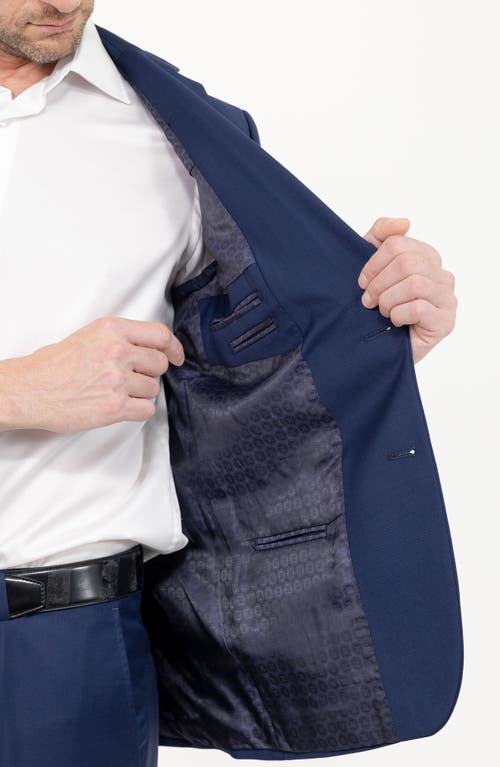Pino By Pinoporte Solid Stretch Wool Suit In Royal Blue