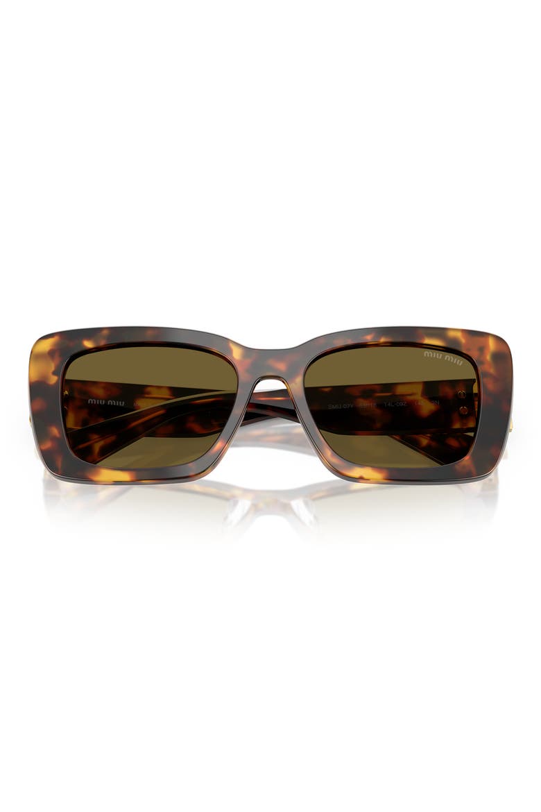 53mm Rectangular Sunglasses, Main, color, BLOND HAVANA