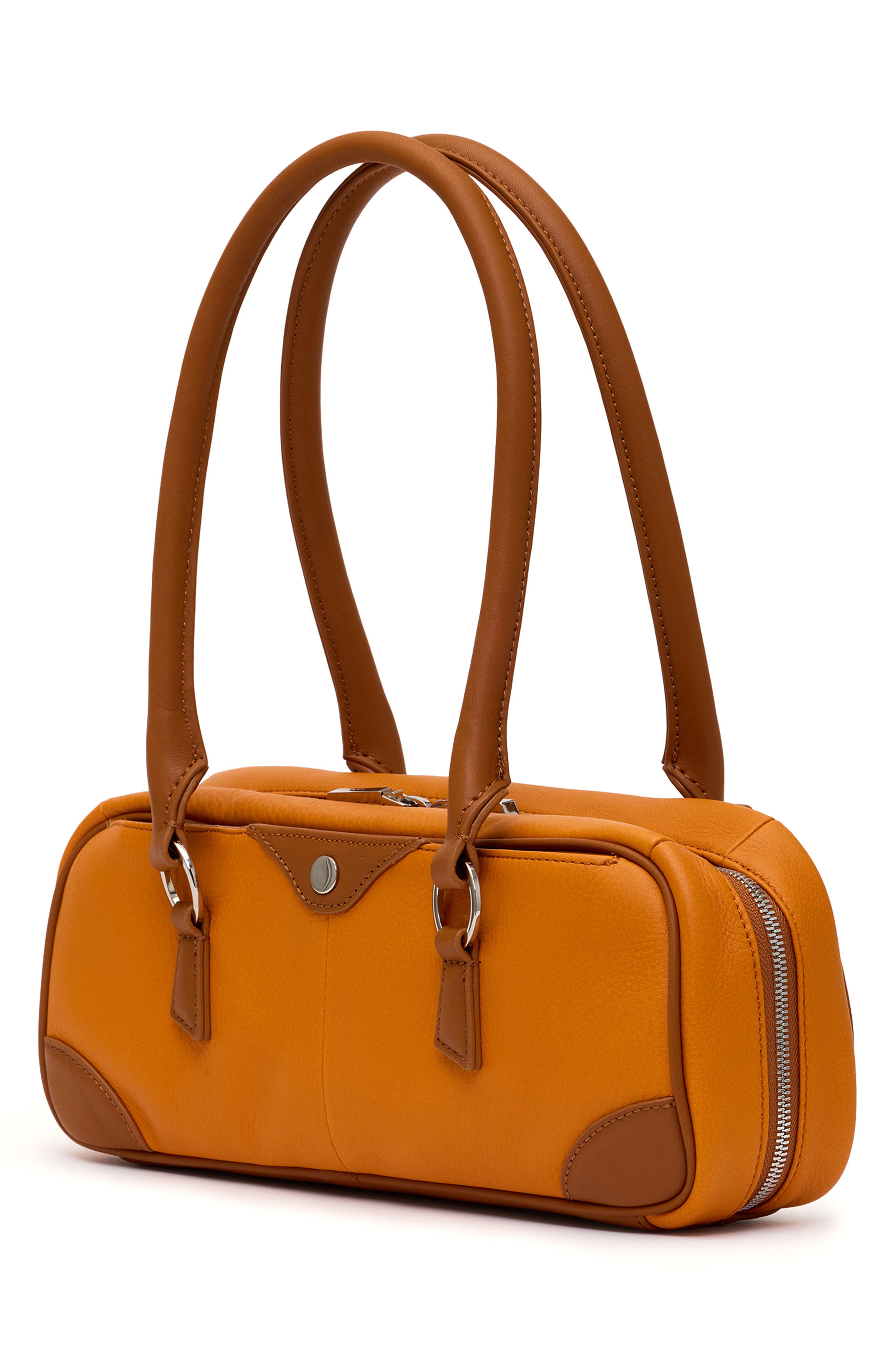 Small Meredith Leather Shoulder Bag, Alternate, color, TAILORED TANGERINE/ SILVER