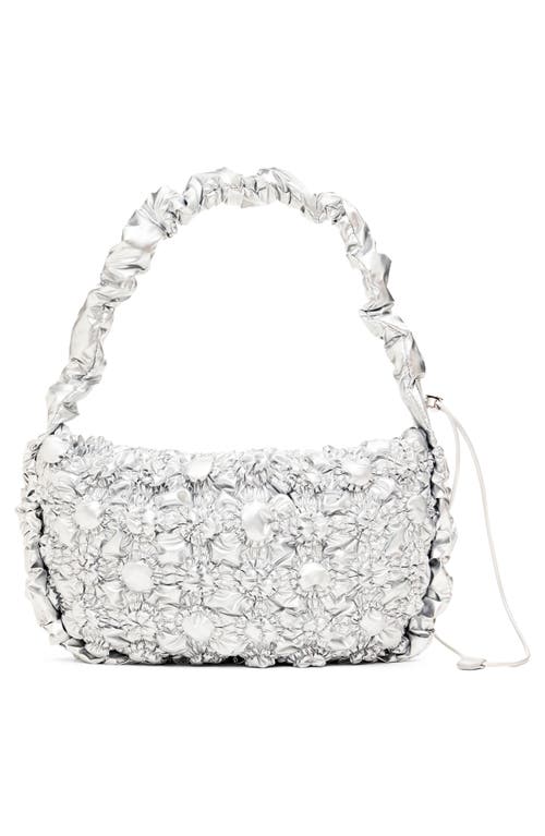 Desigual Zipper Flossy Bag In Silver