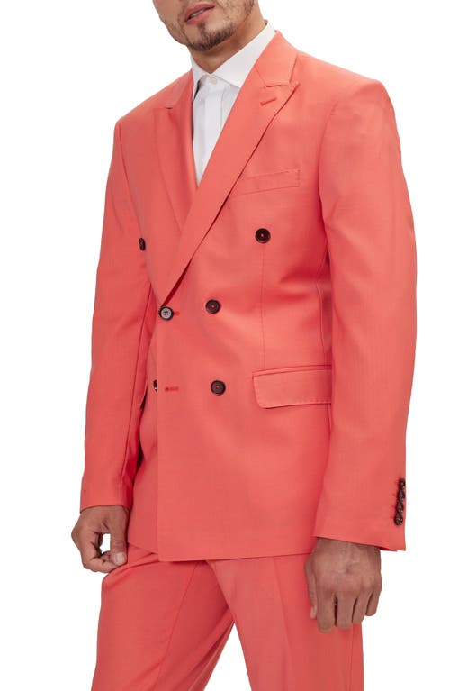 Ron Tomson Super 120s Wool Double Breasted Tuxedo Jacket