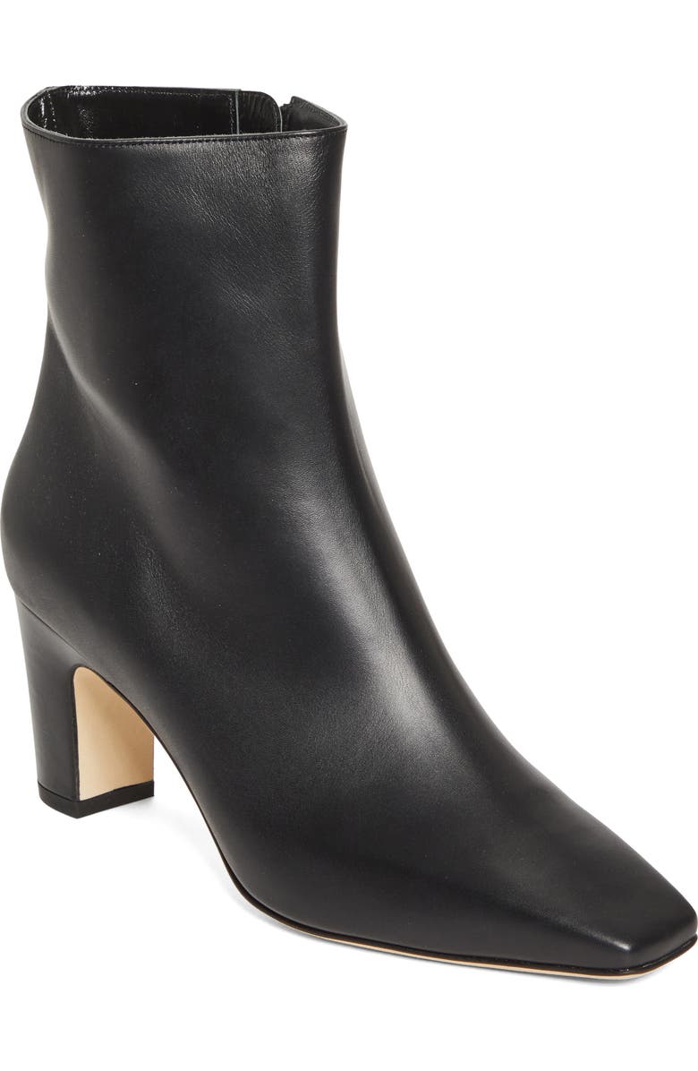 Manolo Blahnik Ofaralo Square Toe Bootie, Main, color, Black