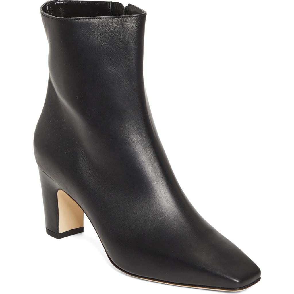 Manolo Blahnik Ofaralo Leather Ankle Boots In Black