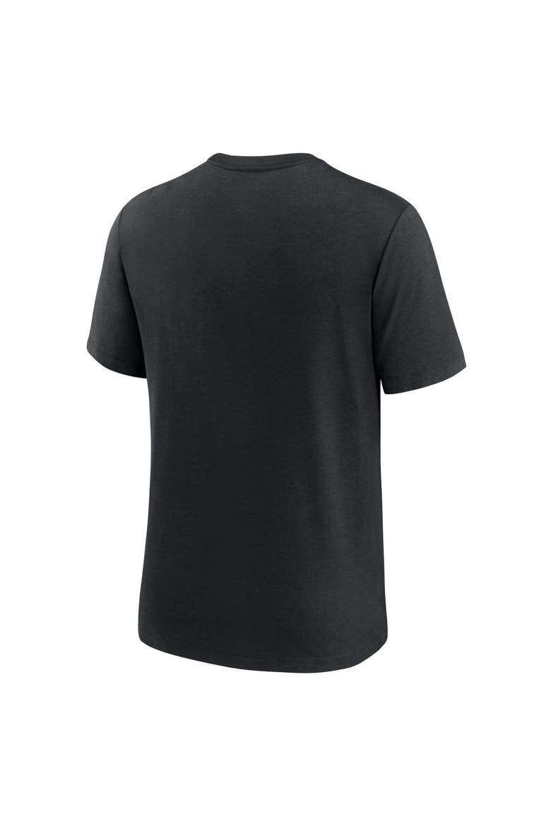 Men's Nike Black Las Vegas Raiders Rewind Playback Logo Tri-Blend T-Shirt, Alternate, color, Black