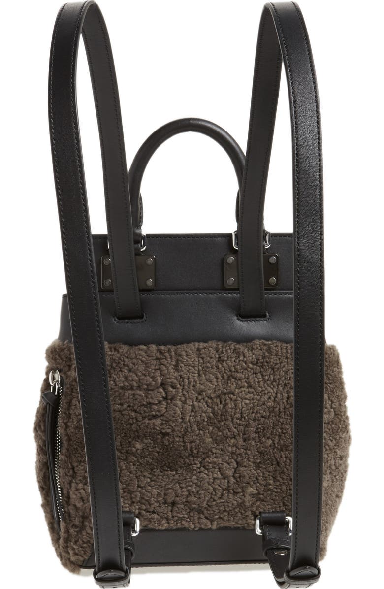 rag & bone Small Pilot Leather & Genuine Shearling Backpack, Alternate, color,