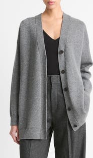 Vince Oversize Wool Blend Double Knit Cardigan